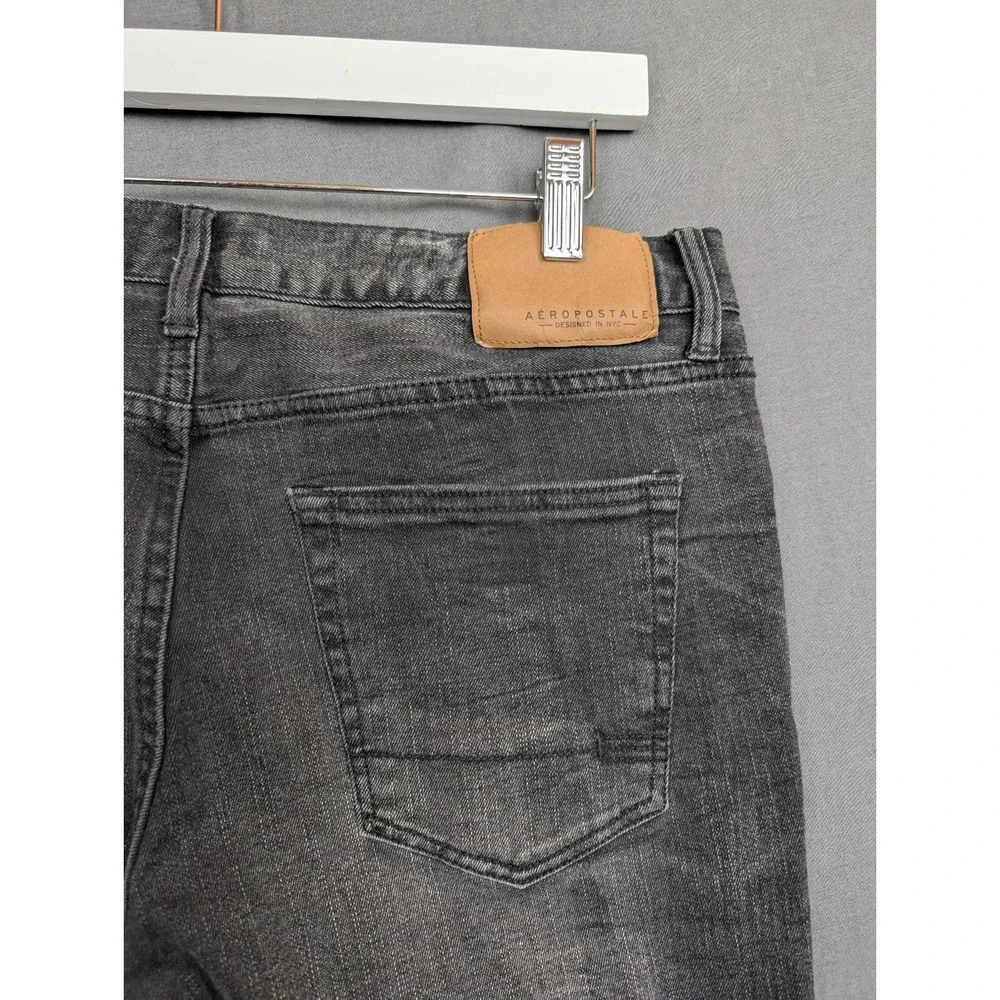 Aeropostale Jeans‎ Mens 34 X 32 Black Skinny Leg American Denim